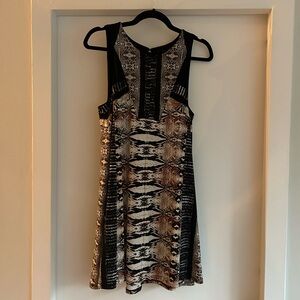 NWOT BCBGMAXAZRIA snakeskin sleeveless spandex dress